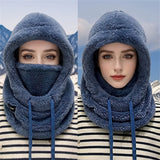 Winter Faux Fur Hat with Removable Face Mask – Windproof Cotton Trapper Hat for Men & Women (5 Colors)
