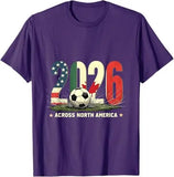World Cup 2026 Vintage T-Shirt – USA Canada Mexico | Football Fan Gear | 6 Colors | Streetwear