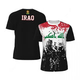 Iraq Flag Graphic Mens Football Jersey Fashion National Emblem 3D Printed Sports T Shirt Casual Oversized Breathable O Neck Tees