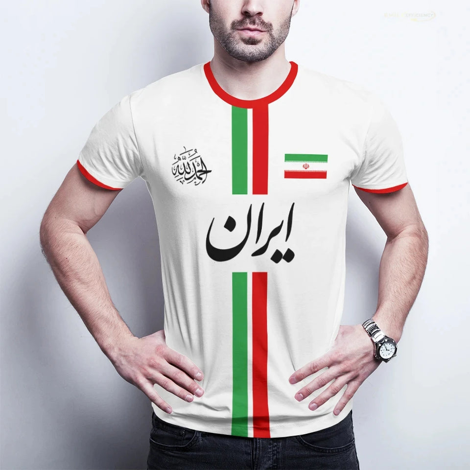 Iran Football Fan Jersey 2026 – 3D Flag Print | Breathable | Unisex Kids & Adults | World Cup 2026