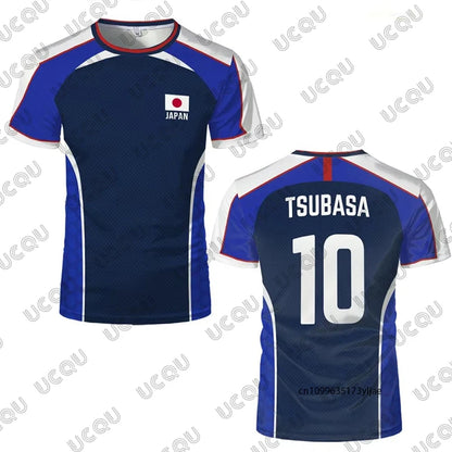 Japan Football Fan Jersey 2026 – Anime Style 3D Print | Quick-Dry | Kids & Adults | World Cup 2026