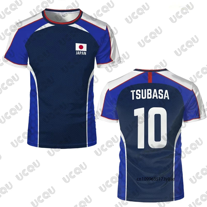 Japan Football Fan Jersey 2026 – Anime Style 3D Print | Quick-Dry | Kids & Adults | World Cup 2026