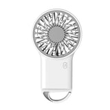 Cartoon Foldable Mini Fan USB Rechargeable Handheld Desktop Fan with Hook Portable Cooling Fan for Outdoor Travel Home Office