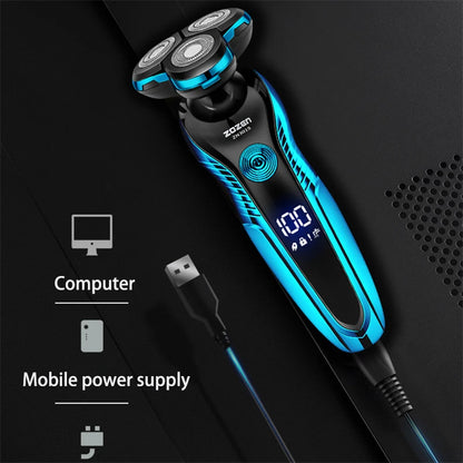 ZOZEN Electric Razor Electric Shaver Washable Rechargeable Body Hair Clipper Shaving Machine for Men Beard Trimmer Wet Dry Use