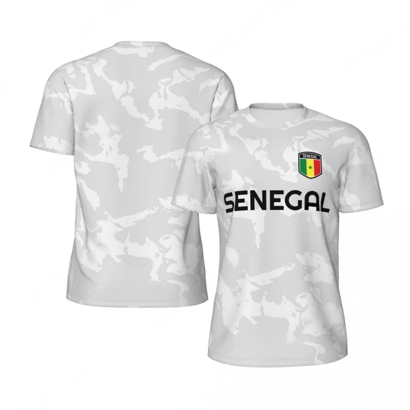 Senegal Flag Football T-Shirt – 3D National Emblem Print | Unisex | Kids & Adults | XXS to 6XL