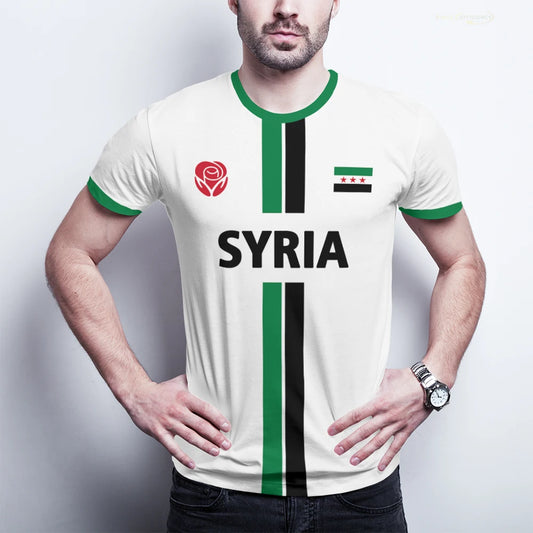 Syria Football Jersey T-Shirt 2026 – Syrian Flag | Oversized | Kids & Adults | World Cup Fan