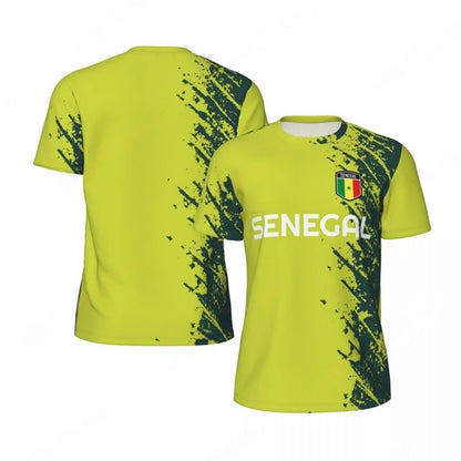 Senegal Flag Football T-Shirt – 3D National Emblem Print | Unisex | Kids & Adults | XXS to 6XL