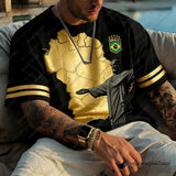 Brazil 2026 Football Jersey – Classic Short Sleeve Sports T-Shirt for Men (10 Colors, XXS-6XL)