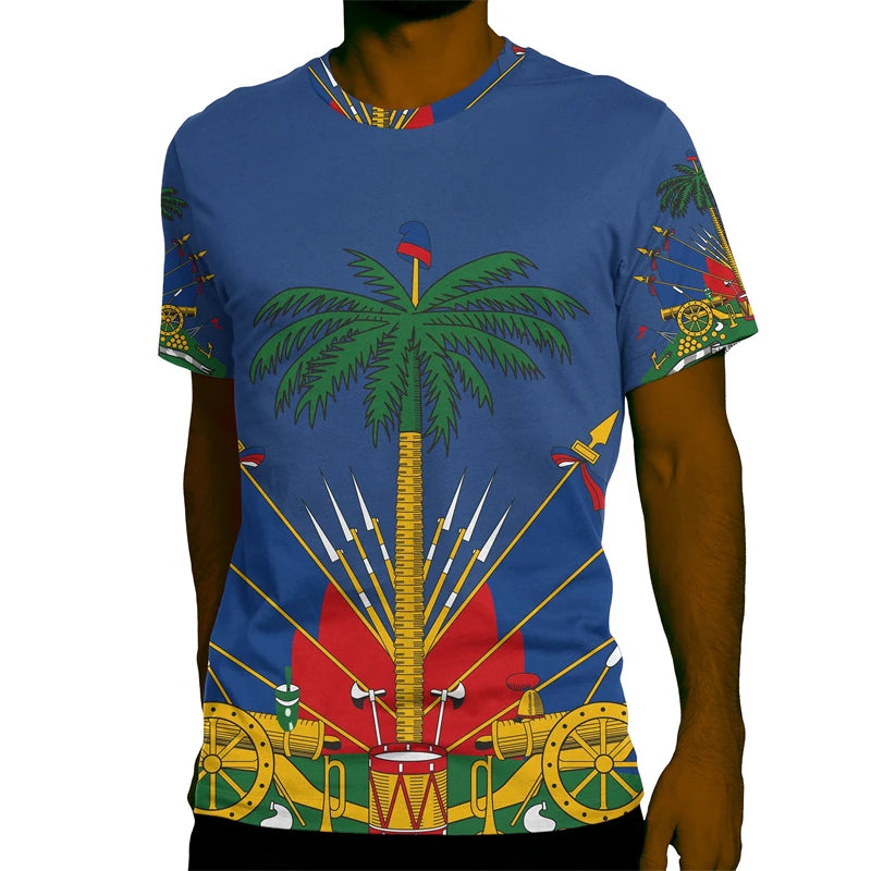 World Cup 2026 Haiti National Emblem 3D T-Shirt – Men, Women & Kids | 4T to 6XL