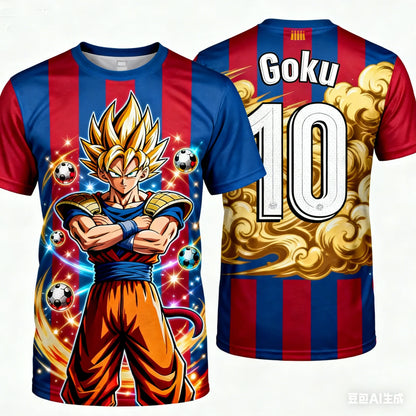 Dragon Ball 3D Print Family T-Shirt – Oversized Anime Tee | Kids & Adults | Unisex | 6 Designs