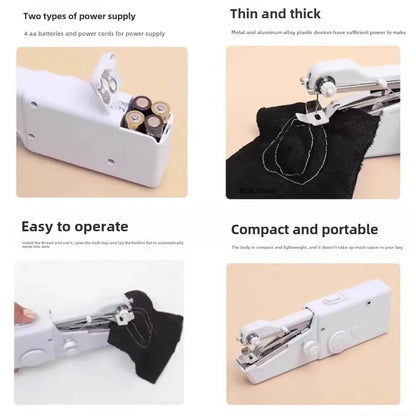 Hand Sewing Machine for Home Portable Mini Sewing Machine Handheld Electric Sewing Machine With Bobbin DIY Apparel Supplies Arts