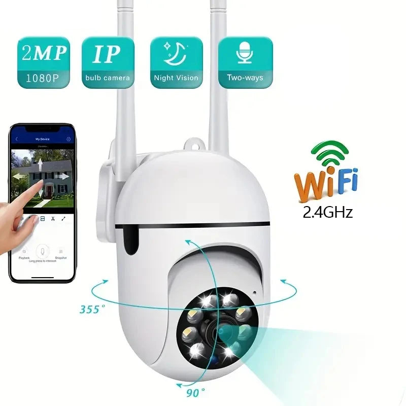 A7 Electronic WiFi Home Security Camera – 1080P 360° with Night Vision, Two-Way Audio & Motion Detection