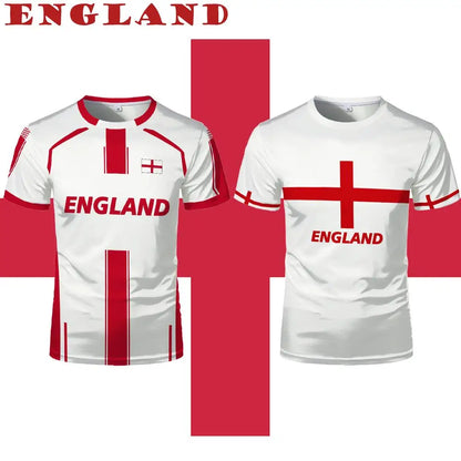 2026 New England Flag Print T-shirt Summer Outdoor Sports Breathable Quick-Drying Jersey Men Women Football Training Jerseys