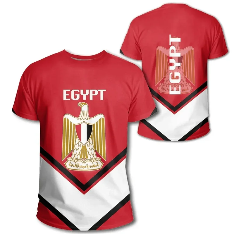 Egypt Flag 3D Print T-Shirt – Egyptian National Emblem | Oversized Unisex | XXS-4XL | World Cup 2026 Fan