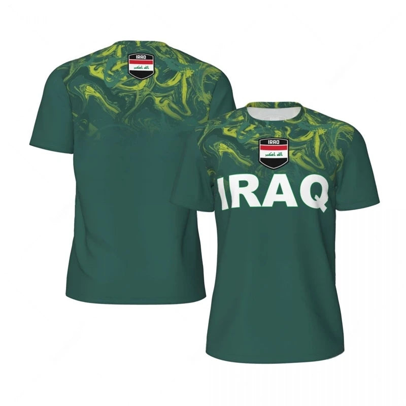 Iraq Flag 3D Print Fan T-Shirt 2026 – Oversized Streetwear | Kids & Adults | XXS-6XL | World Cup