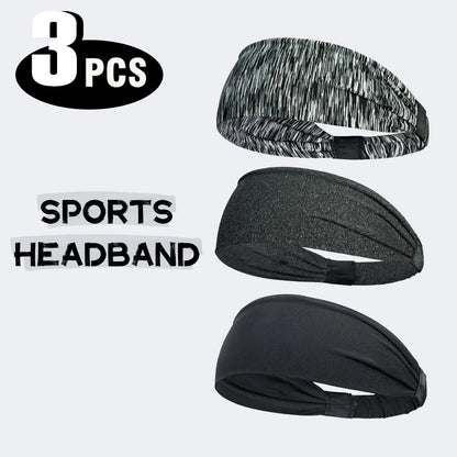 1/3PCS Sports Headbands For Men Woman Gym Yoga Sweat Hair Bands Soft Elastic Hairbands Stretch Outdoor Sport Sweatbands