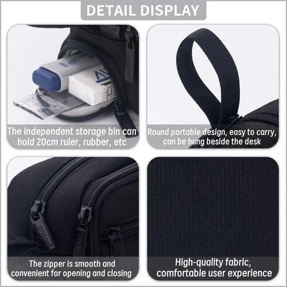 Multi-Compartment Pencil Case With Smooth Zipper, Portable and Usable as Makeup Bag. New Semester Essentials.