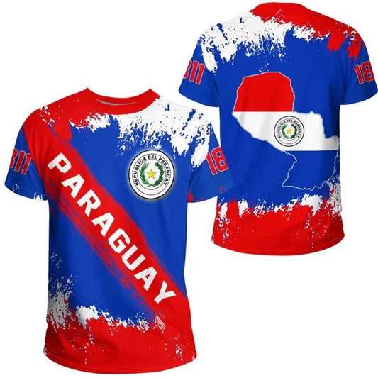 Paraguay Flag 3D Print T-Shirt 2026 – National Emblem Graphic Tee | Unisex | Kids & Adults (100-160, XXS-6XL)