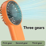 Cartoon Foldable Mini Fan USB Rechargeable Handheld Desktop Fan with Hook Portable Cooling Fan for Outdoor Travel Home Office