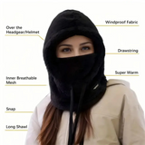 Winter Faux Fur Hat with Removable Face Mask – Windproof Cotton Trapper Hat for Men & Women (5 Colors)