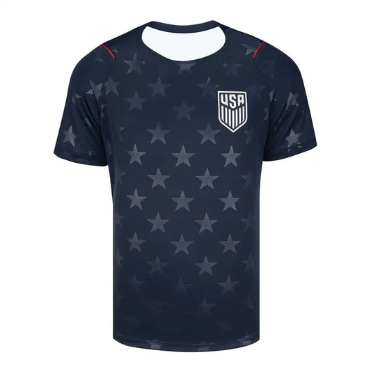 USA 2026 Away Fan Edition Soccer Jersey – Navy Blue Star Print | Breathable Quick Dry | Unisex | XXS-6XL