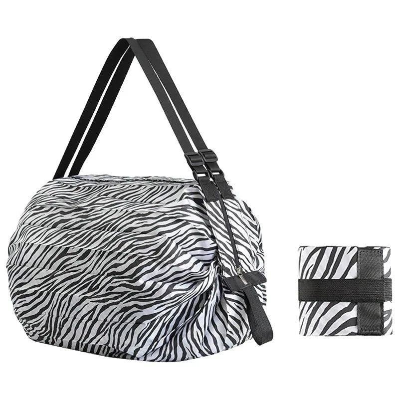 Foldable Reusable Home Shopping Bag – Lightweight Nylon Tote for Grocery, Beach & Storage