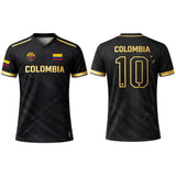 2026 New Columbia Flag Print Soccer Jersey Men's Breathable Sports V-neck T-Shirt Unisex Training Casual Streetwear Fan Gift Top