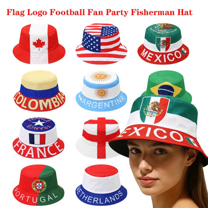 World Cup 2026 Reversible Bucket Hat – National Flag Fan Hat | 60+ Countries | Unisex | Sun Protection
