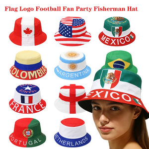 World Cup 2026 Reversible Bucket Hat – National Flag Fan Hat | 60+ Countries | Unisex | Sun Protection