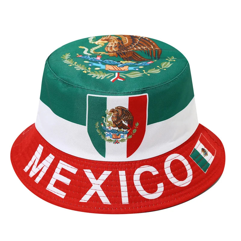 World Cup 2026 Reversible Bucket Hat – National Flag Fan Hat | 60+ Countries | Unisex | Sun Protection
