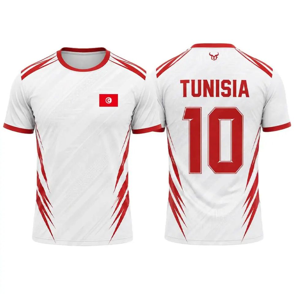 Tunisia Football Fan Jersey 2026 – 3D Flag Print | Breathable Quick-Dry | Unisex | World Cup 2026
