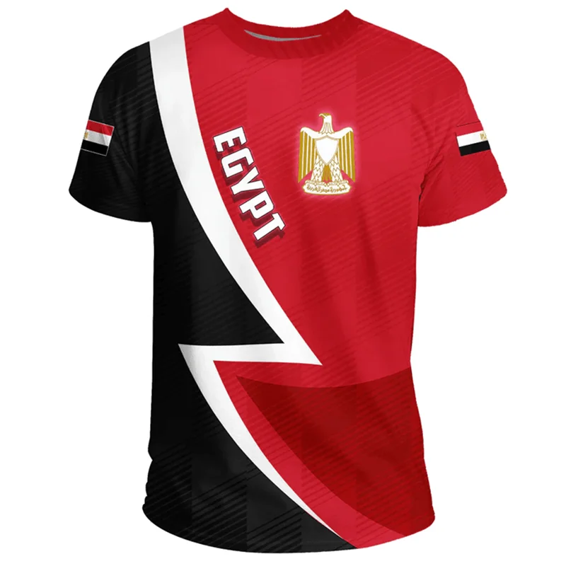 Egypt Flag 3D Print T-Shirt – Egyptian National Emblem | Oversized Unisex | XXS-4XL | World Cup 2026 Fan