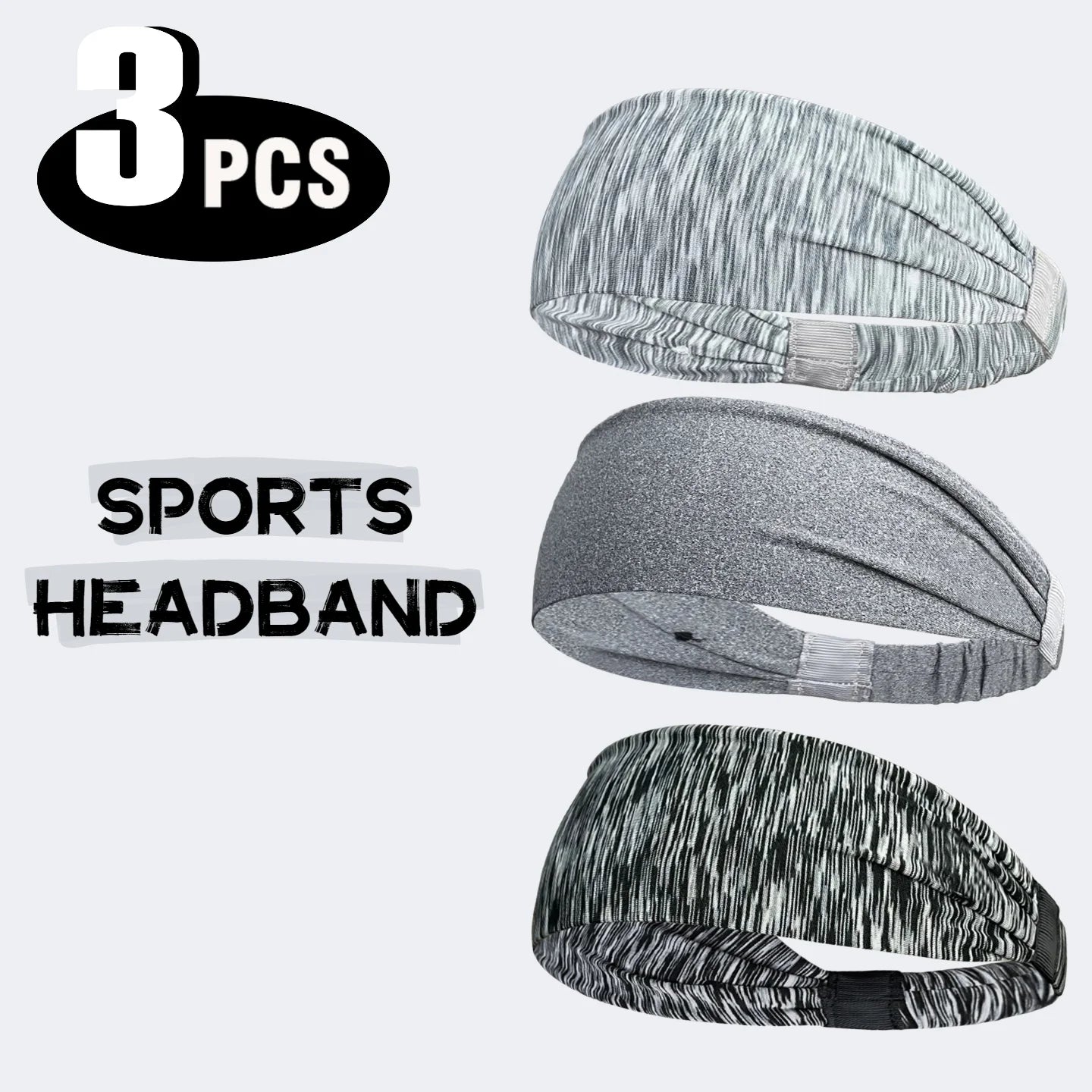1/3PCS Sports Headbands For Men Woman Gym Yoga Sweat Hair Bands Soft Elastic Hairbands Stretch Outdoor Sport Sweatbands
