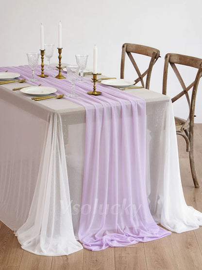 Table Runner Luxury Sheer for Wedding Rustic Boho Party Bridal Shower Birthday Christmas Decorations