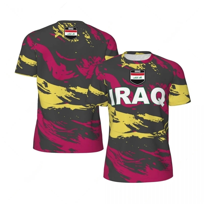 Iraq Flag 3D Print Fan T-Shirt 2026 – Oversized Streetwear | Kids & Adults | XXS-6XL | World Cup
