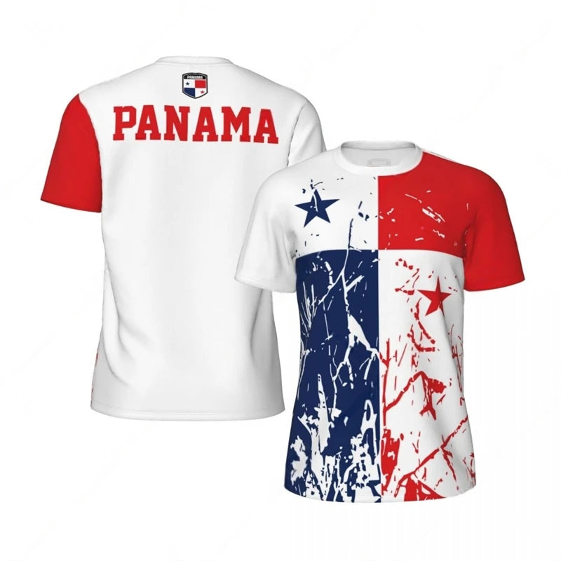 Panama Flag 3D Print T-Shirt – National Emblem | Oversized Unisex | Kids & Adults | World Cup 2026