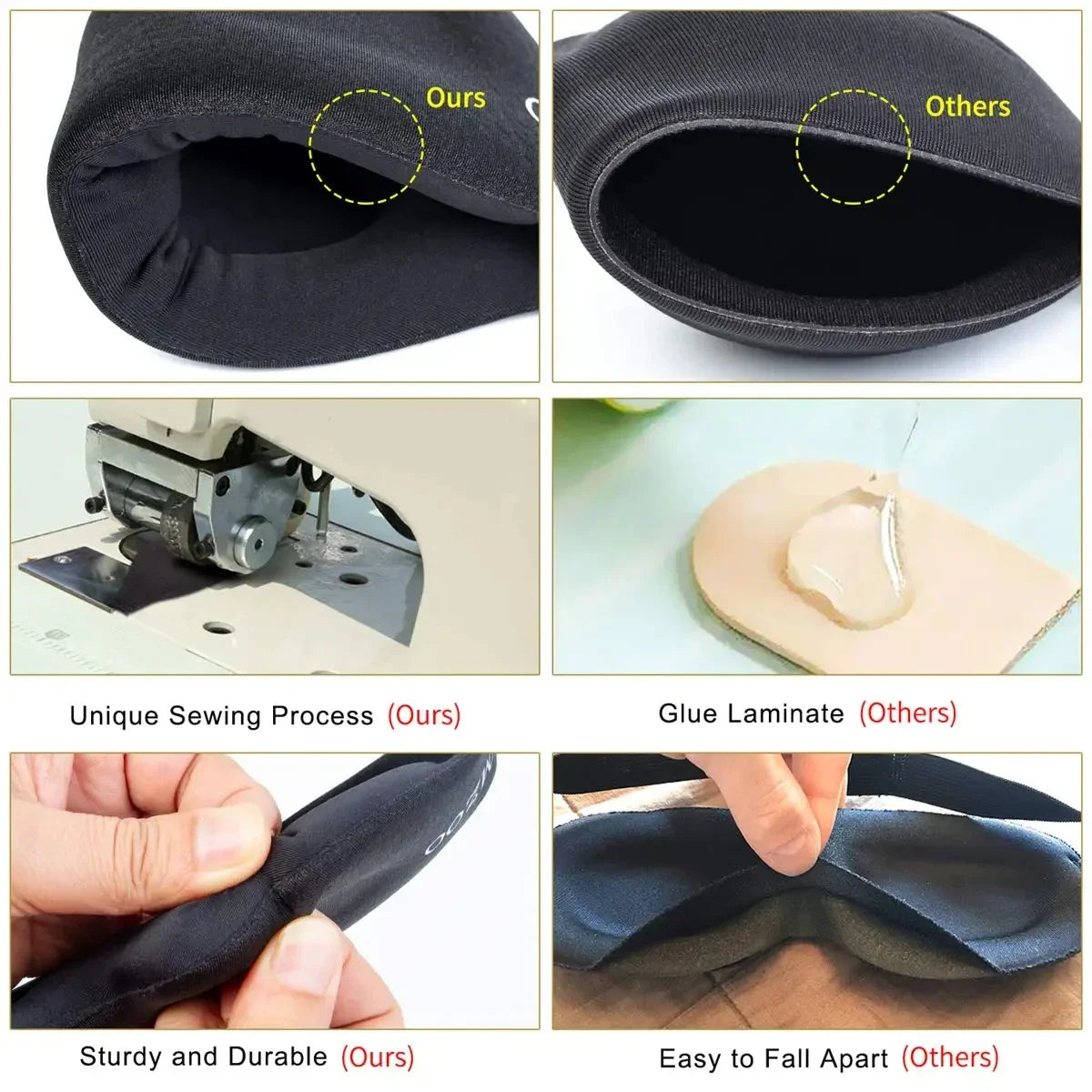 Sleep Mask Contoured Cup Blindfold Concave Night Eye Mask Block Out Light