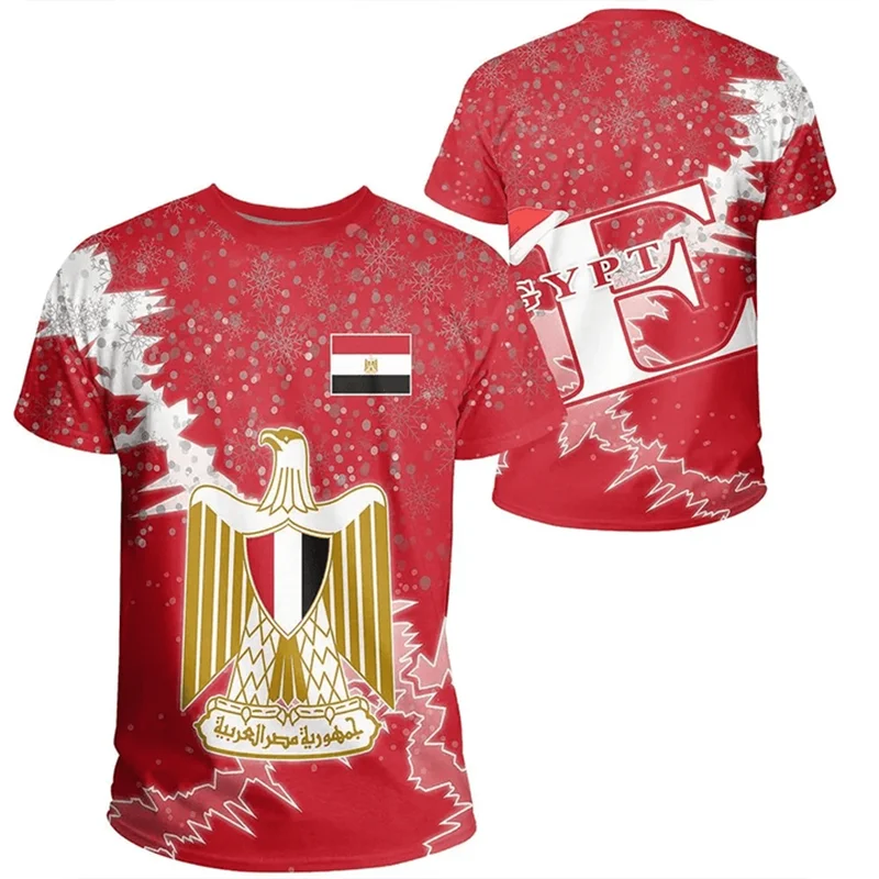 Egypt Flag 3D Print T-Shirt – Egyptian National Emblem | Oversized Unisex | XXS-4XL | World Cup 2026 Fan