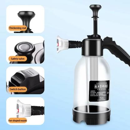 2L Pneumatic Foam Sprayer – Handheld High Pressure Car Wash & Home Disinfectant Bottle