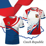 Czech Republic Flag T-Shirt – 3D Print Football Jersey | Unisex | XXS to 6XL