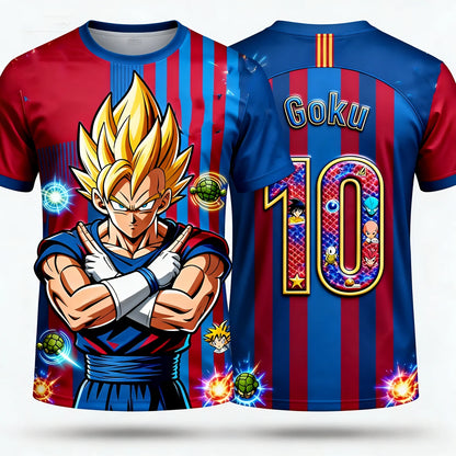 Dragon Ball 3D Print Family T-Shirt – Oversized Anime Tee | Kids & Adults | Unisex | 6 Designs