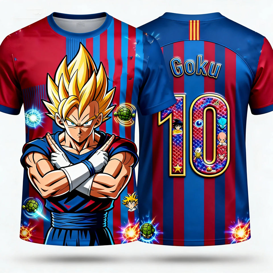 Dragon Ball 3D Print Family T-Shirt – Oversized Anime Tee | Kids & Adults | Unisex | 6 Designs