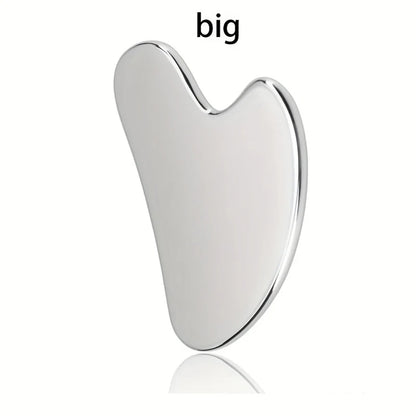 Gua Sha Acier Inoxydable Rafraîchissant – Massage Visage & Mâchoire