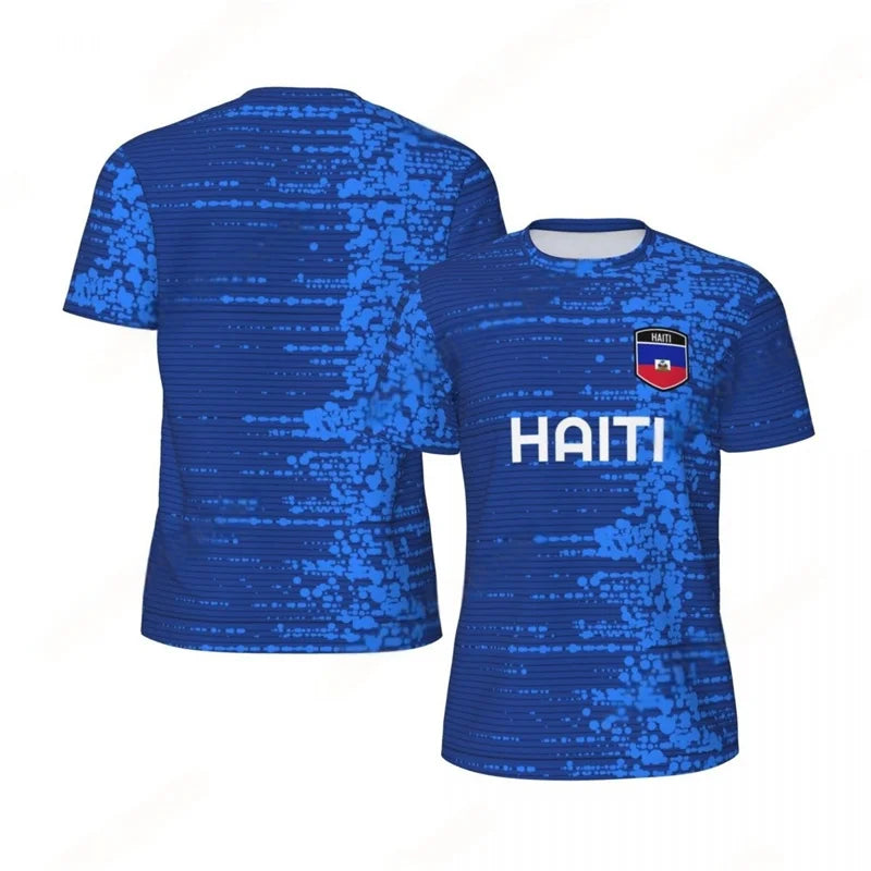Haiti 2026 Football T-Shirt – 3D Flag Print Fan Outfit | Adults & Kids | Breathable | XXS-6XL