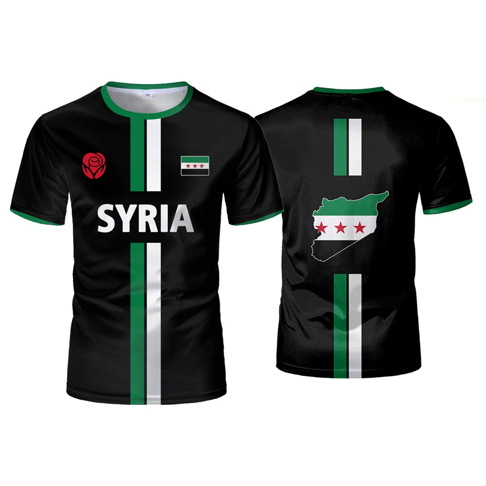 Syria Football Jersey T-Shirt 2026 – Syrian Flag | Oversized | Kids & Adults | World Cup Fan