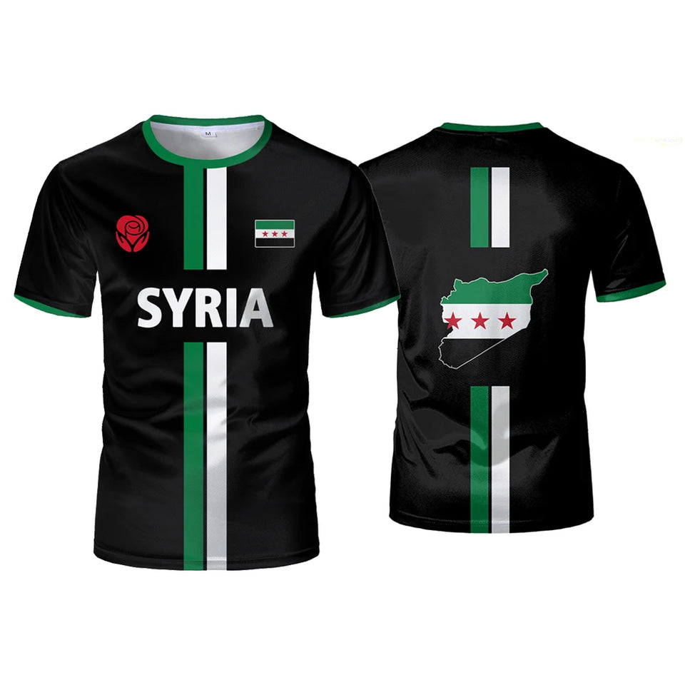 Syria Football Jersey T-Shirt 2026 – Syrian Flag | Oversized | Kids & Adults | World Cup Fan