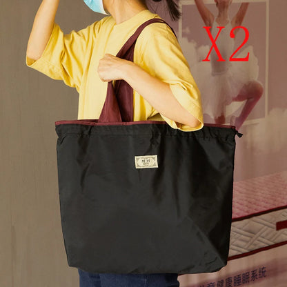 Reusable Home Shopping Bag – Foldable Drawstring Eco-Friendly Tote in 4 Colors (S & L)