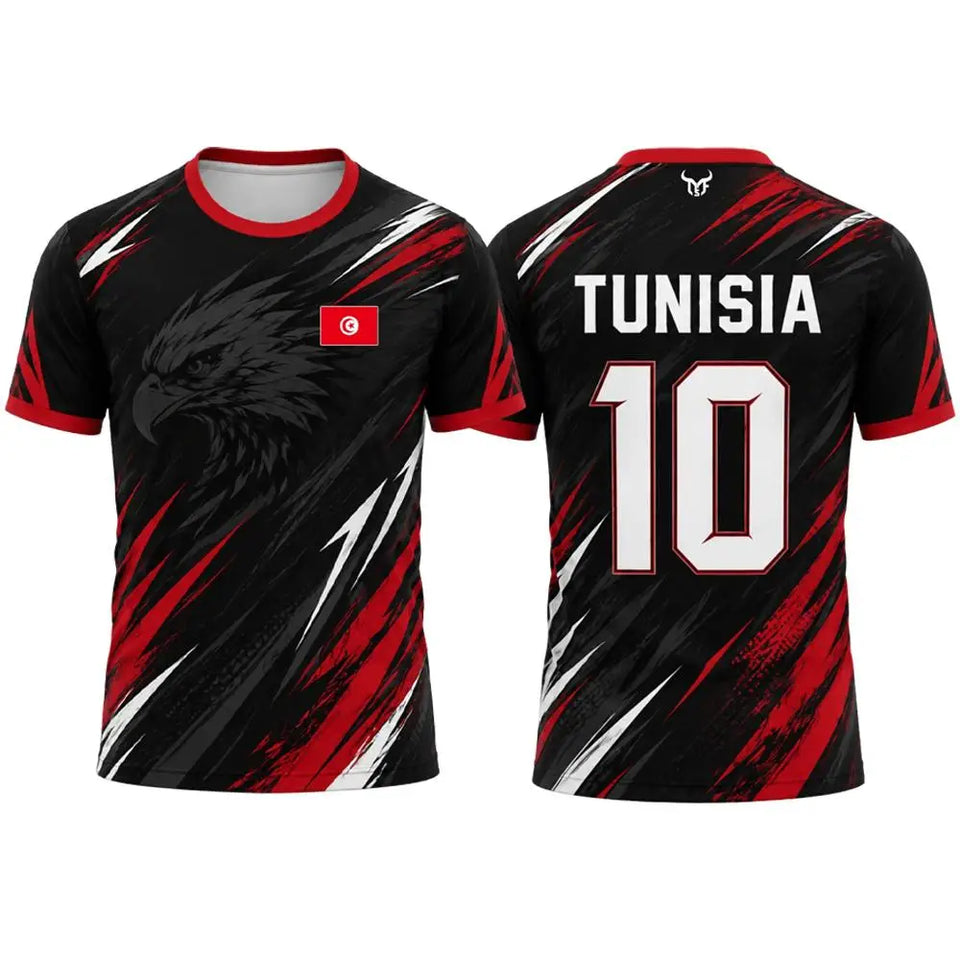 Tunisia Football Fan Jersey 2026 – 3D Flag Print | Breathable Quick-Dry | Unisex | World Cup 2026