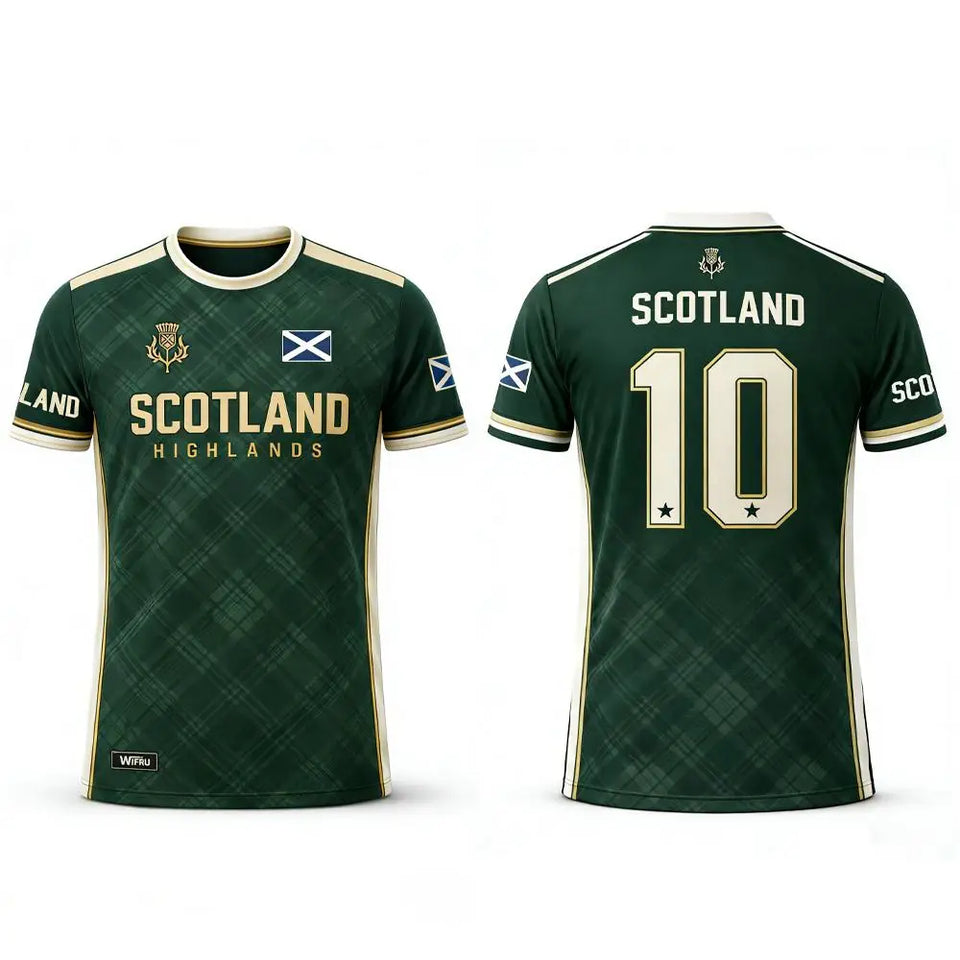 Scotland 2026 Football Jersey – Men's 3D Print Soccer T-Shirt | Breathable Quick-Dry Fan Outfit | XXS-6XL