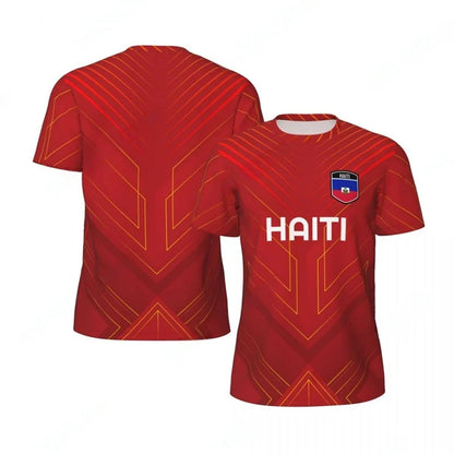 Haiti 2026 Football T-Shirt – 3D Flag Print Fan Outfit | Adults & Kids | Breathable | XXS-6XL